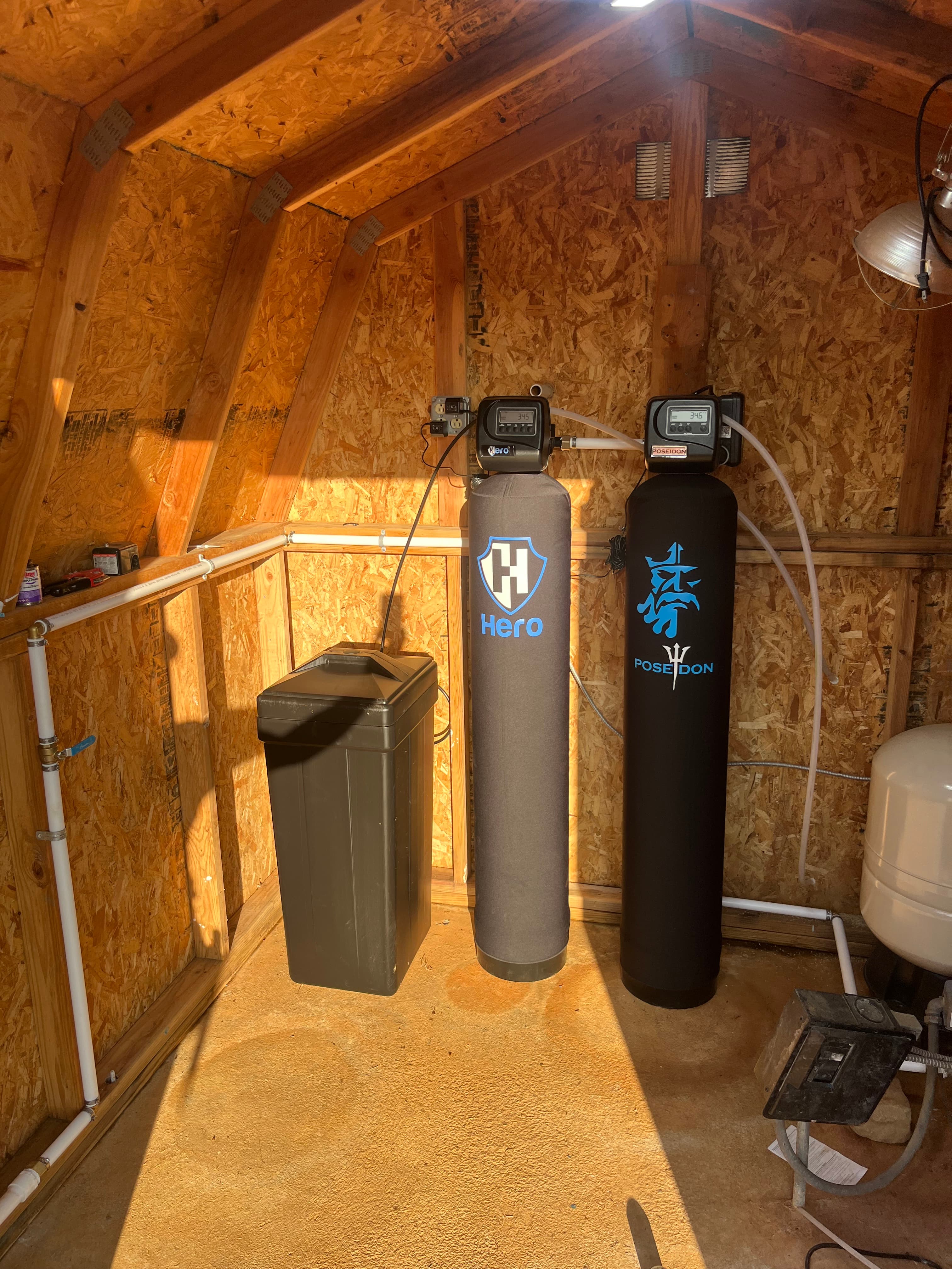 Complete water treatment system in residential setting