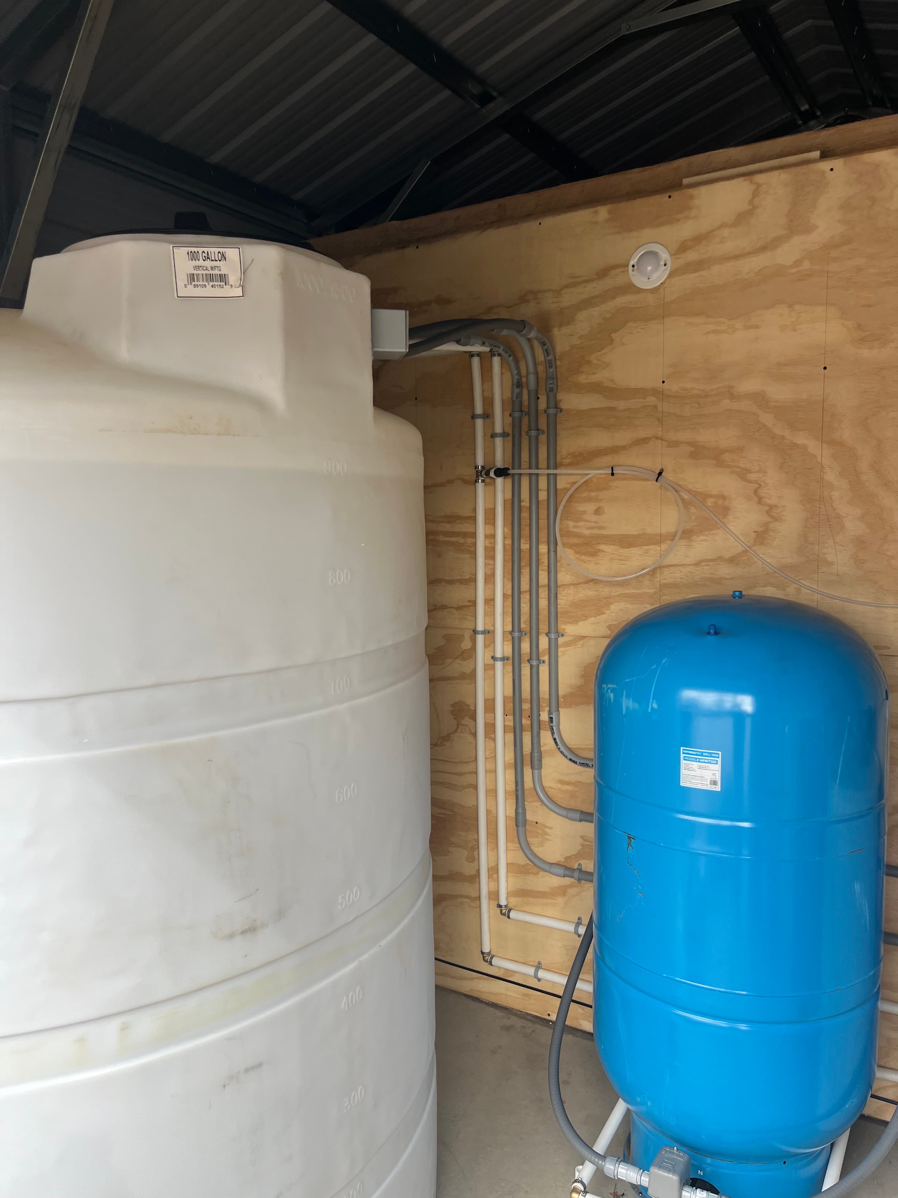 Water storage system installation by Clean Water Systems